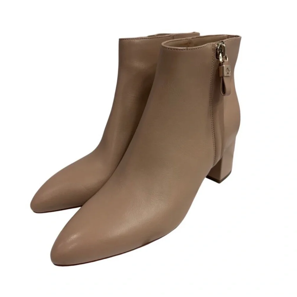 Kate Spade Women’s Boots sz 8 Amelie Nude Leather NEW # box 973
